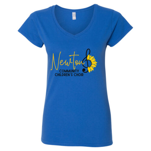 D4 - Gildan 64V00L Women's Softstyle V-Neck T-Shirt Thumbnail